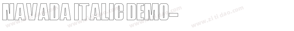 Navada Italic Demo字体转换
